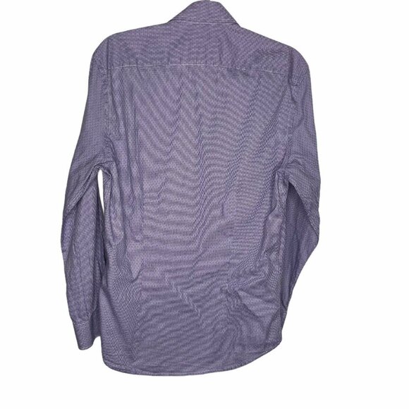 1 Like No Other London Button-up Mens Size 15(M) Purple Long Sleeve Casual Shirt - Picture 2 of 11